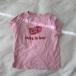 Pink Baby T-Shirt lucky in love